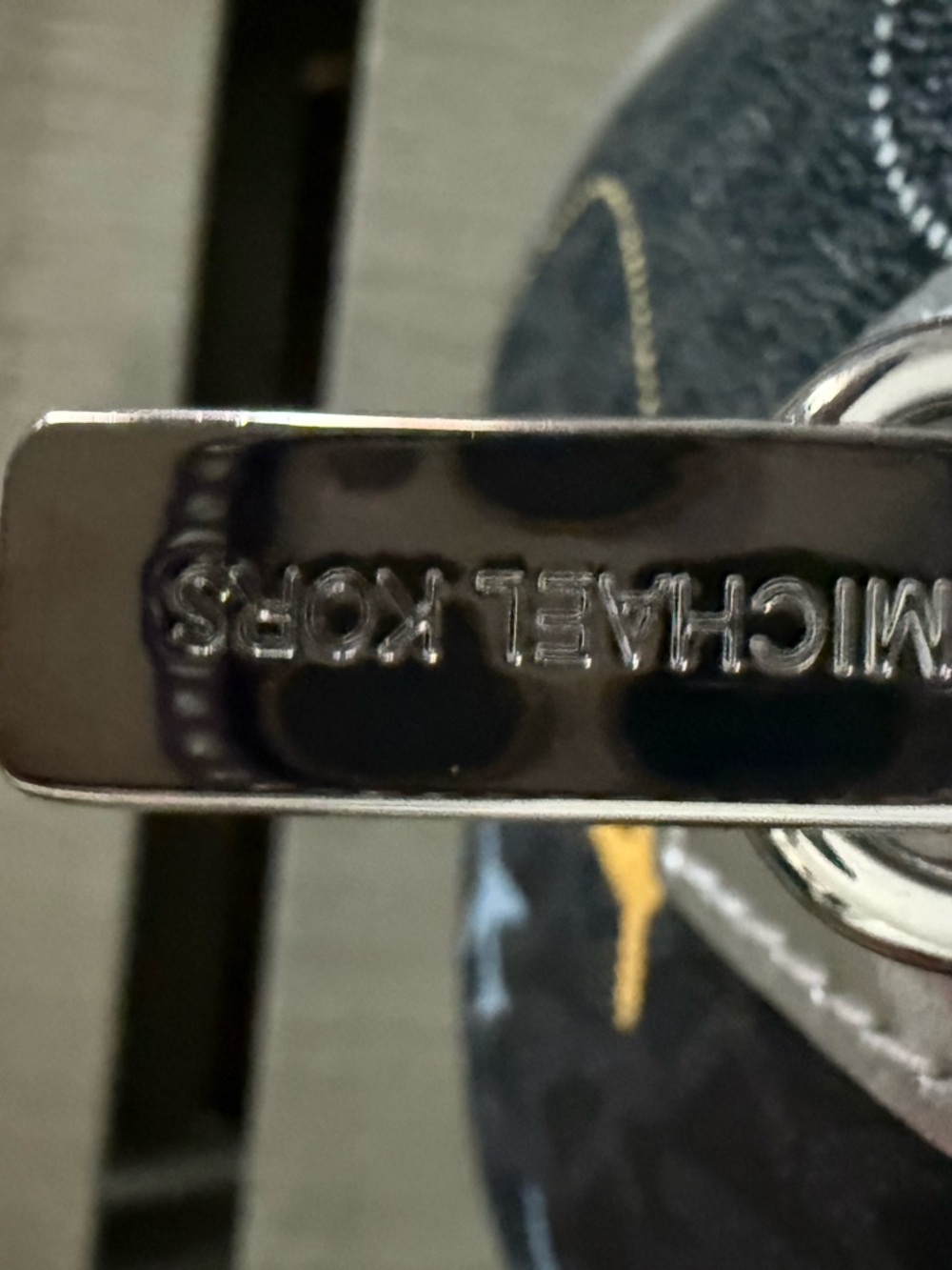 Michael Kors Black Plane-Print Small Duffle Crossbody with Silver Trim - Picture 5 of 6